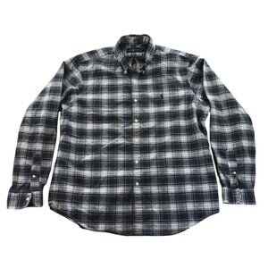 Polo Ralph Lauren Men's Shirt XL Blue Green Plaid Button-Down Long Sleeve Wester